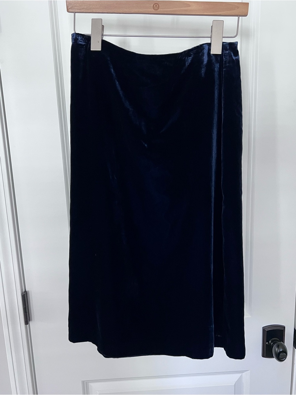 NWT Alex Mill Bias Velvet Slip Skirt Dark Navy Size 6